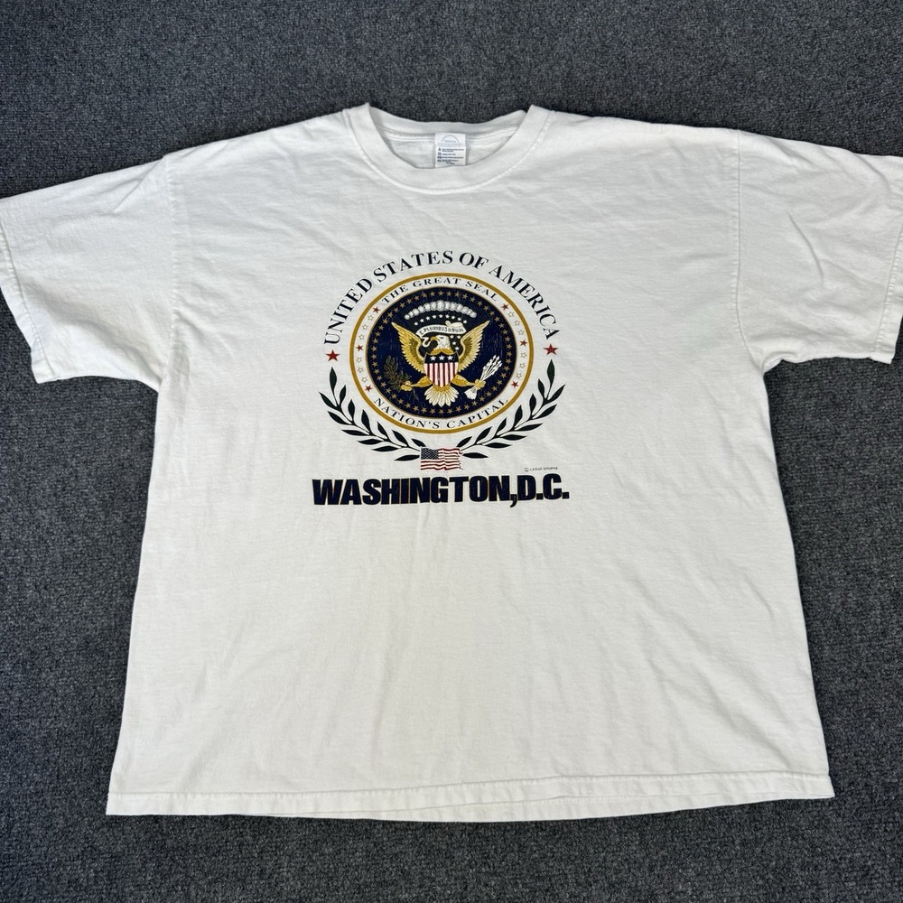 Vintage 90s United States Of America Washington DC T-Shirt Tee Size XL